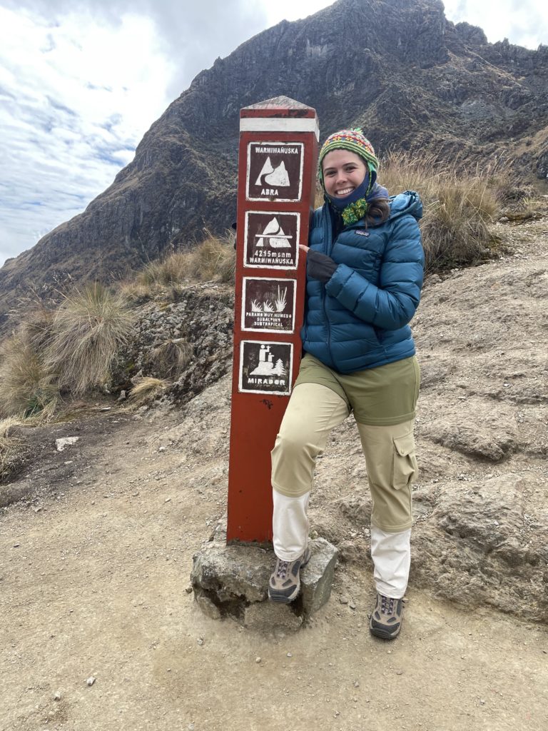Highest point of Inca trail