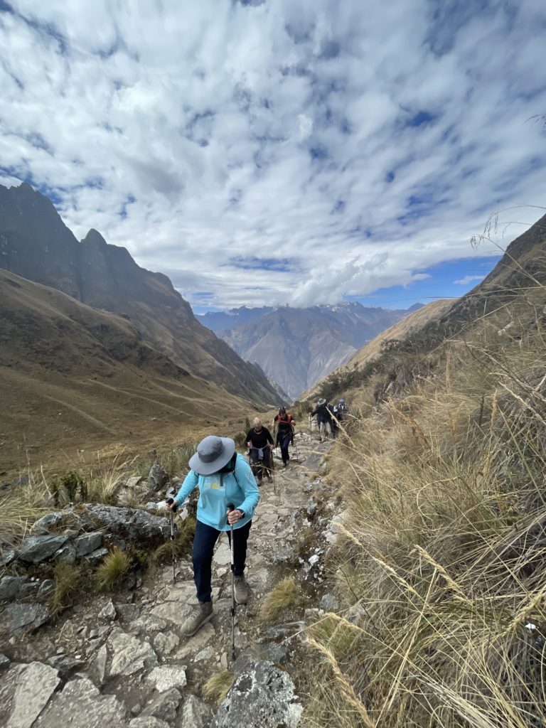 Climbing up Dead Woman's Pass Inca Trail